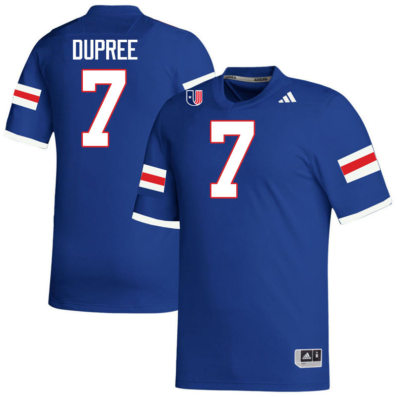 West Georgia Wolves #7 Owen Dupree College Football Jerseys,Uniforms-Blue